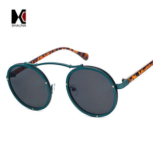 SHAUNA 9 Colors 2017 Popular Women Round Sunglasses Brand Designer Vintage Men Matte Frame Sun Glasses UV400