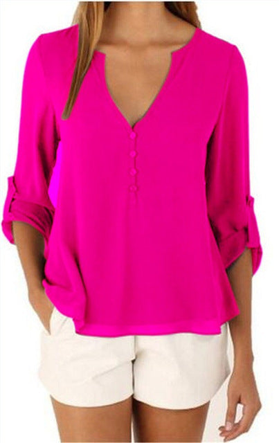 Fashion Brand Blouse Shirt V Neck Sexy Plus Size Cheap Clothes China Blusas Feminina Clothing Summer Women Tops Pullover Blouses
