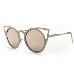 ROYAL GIRL 2017 New Women Sunglasses Vintage Cat Eye Sun glasses Metal Eyeglasses Frames Mirror Shades Sexy Sunnies ss309