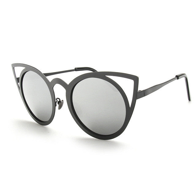 ROYAL GIRL 2017 New Women Sunglasses Vintage Cat Eye Sun glasses Metal Eyeglasses Frames Mirror Shades Sexy Sunnies ss309