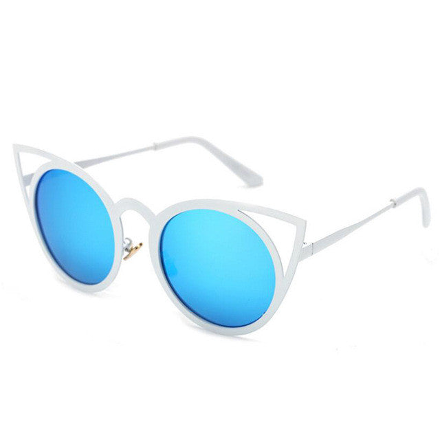 ROYAL GIRL 2017 New Women Sunglasses Vintage Cat Eye Sun glasses Metal Eyeglasses Frames Mirror Shades Sexy Sunnies ss309