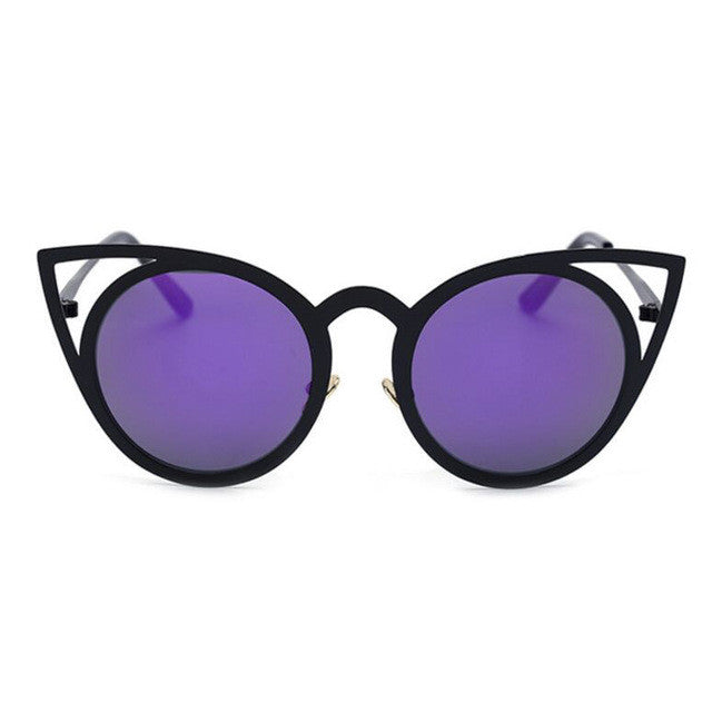 ROYAL GIRL 2017 New Women Sunglasses Vintage Cat Eye Sun glasses Metal Eyeglasses Frames Mirror Shades Sexy Sunnies ss309