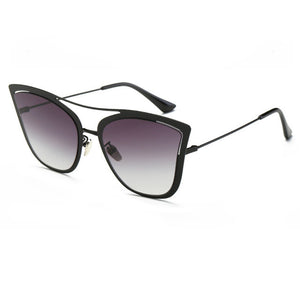 ROYAL GIRL Metal Frame Cat Eye Women Sunglasses Female Brand Designer Alloy Legs Glasses Famous oculos de sol feminino ss907