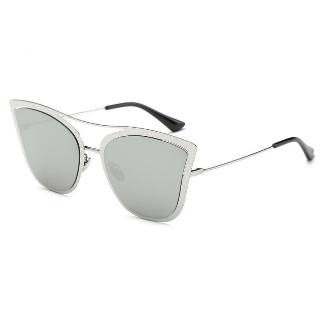 ROYAL GIRL Metal Frame Cat Eye Women Sunglasses Female Brand Designer Alloy Legs Glasses Famous oculos de sol feminino ss907