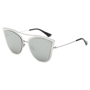 ROYAL GIRL Metal Frame Cat Eye Women Sunglasses Female Brand Designer Alloy Legs Glasses Famous oculos de sol feminino ss907