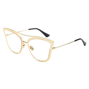 ROYAL GIRL Metal Frame Cat Eye Women Sunglasses Female Brand Designer Alloy Legs Glasses Famous oculos de sol feminino ss907