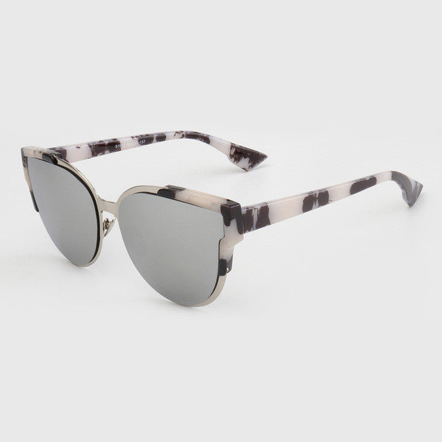 ROYAL GIRL Newest Fashion Cat Eye Sunglasses Women Classic Brand Designer Reflective Mirror Sun Glasses UV400 ss239