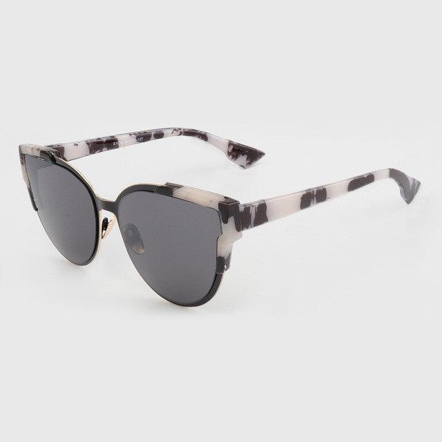 ROYAL GIRL Newest Fashion Cat Eye Sunglasses Women Classic Brand Designer Reflective Mirror Sun Glasses UV400 ss239