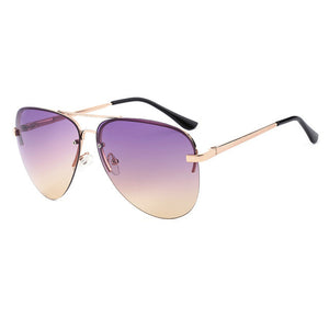 ROYAL GIRL Quality Women Rimless Sunglasses Classic Brand Designer Chic Sunnies Summer Style Female Rivet Shades UV400 ss097