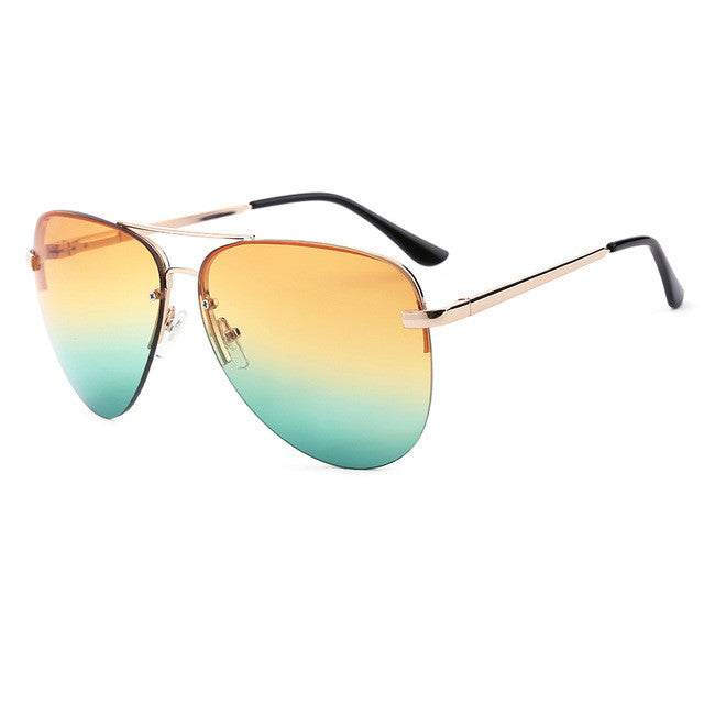 ROYAL GIRL Quality Women Rimless Sunglasses Classic Brand Designer Chic Sunnies Summer Style Female Rivet Shades UV400 ss097