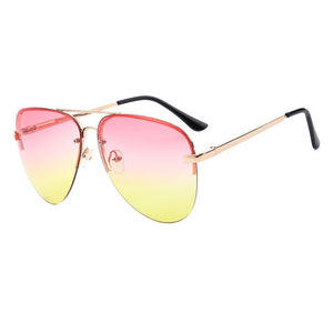 ROYAL GIRL Quality Women Rimless Sunglasses Classic Brand Designer Chic Sunnies Summer Style Female Rivet Shades UV400 ss097
