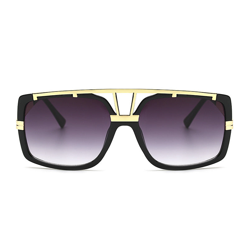 ROYAL GIRL Trendy Metal Square Sunglasses Men Luxury Brand Vintage Women Designer Sun Glasses Gold Black ss110