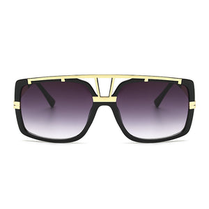 ROYAL GIRL Trendy Metal Square Sunglasses Men Luxury Brand Vintage Women Designer Sun Glasses Gold Black ss110