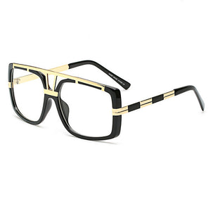 ROYAL GIRL Trendy Metal Square Sunglasses Men Luxury Brand Vintage Women Designer Sun Glasses Gold Black ss110