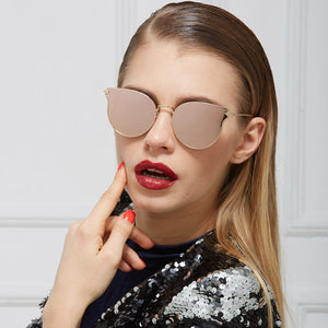 ROYAL GIRL Fashion Brand Designer Sunglasses Women Reflective Mirror Sun Glasses metal Frame Arrow Leg Glasses UV400 ss491