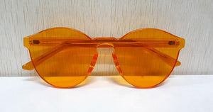 ROYAL GIRL Top Quality Transparent Glasses Round frame Candy Sunglasses Chunky Sun Shades female ss297