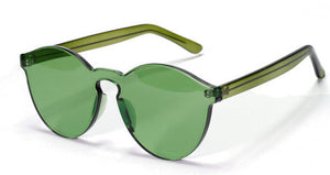 ROYAL GIRL Top Quality Transparent Glasses Round frame Candy Sunglasses Chunky Sun Shades female ss297