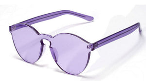ROYAL GIRL Top Quality Transparent Glasses Round frame Candy Sunglasses Chunky Sun Shades female ss297