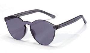 ROYAL GIRL Top Quality Transparent Glasses Round frame Candy Sunglasses Chunky Sun Shades female ss297