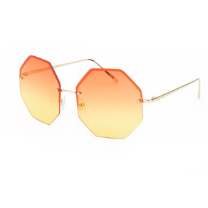 ROYAL GIRL 2017 Stylish Rimless Sunglasses Women Oversize Square Shape Classic Brand Designer Lunettes Transpar Glasses ss919