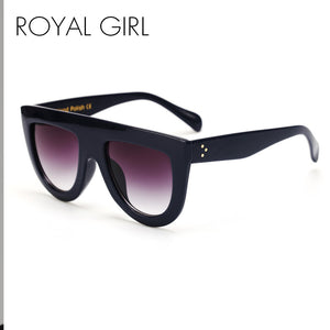 ROYAL GIRL Top Quality Women Top Flat Aceate Sunglasses Brand Designer Shades Luxury Glasses Men oculos de sol masculino ss628