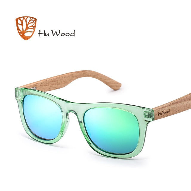 HU WOOD Brand Design Children Sunglasses Multi-color Frame Wooden Sunglasses for Child Boys Girls Sunglasses  Wood GR1001