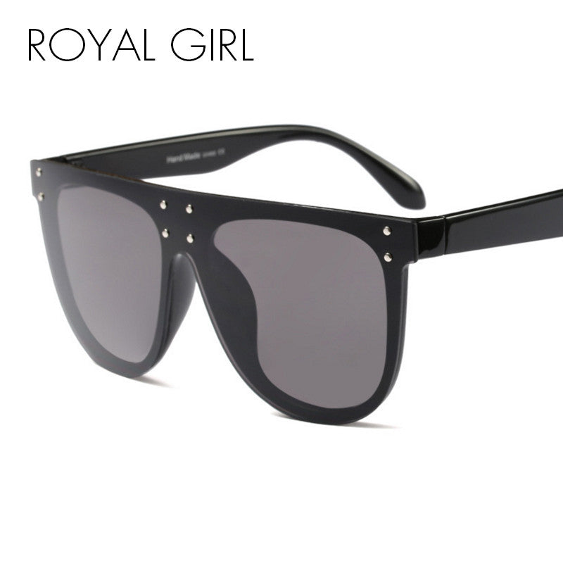 ROYAL GIRL Women Sunglasses Oversize Oval Fashion Female Men Acetate Frame Flat Top Brand Designer Eyewear Sun Glasses SS090