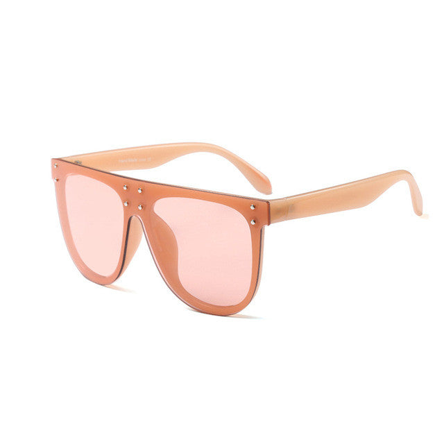 ROYAL GIRL Women Sunglasses Oversize Oval Fashion Female Men Acetate Frame Flat Top Brand Designer Eyewear Sun Glasses SS090