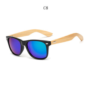 BOYSEEN Retro Wood Sunglasses Men Bamboo Sunglass Women Brand Design Sport Goggles Gold Mirror Sun Glasses Shades lunette oculo