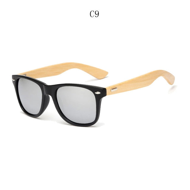 BOYSEEN Retro Wood Sunglasses Men Bamboo Sunglass Women Brand Design Sport Goggles Gold Mirror Sun Glasses Shades lunette oculo