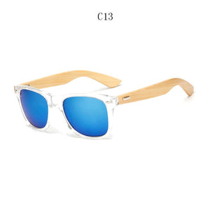 BOYSEEN Retro Wood Sunglasses Men Bamboo Sunglass Women Brand Design Sport Goggles Gold Mirror Sun Glasses Shades lunette oculo