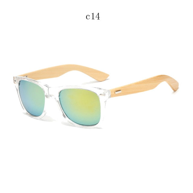 BOYSEEN Retro Wood Sunglasses Men Bamboo Sunglass Women Brand Design Sport Goggles Gold Mirror Sun Glasses Shades lunette oculo