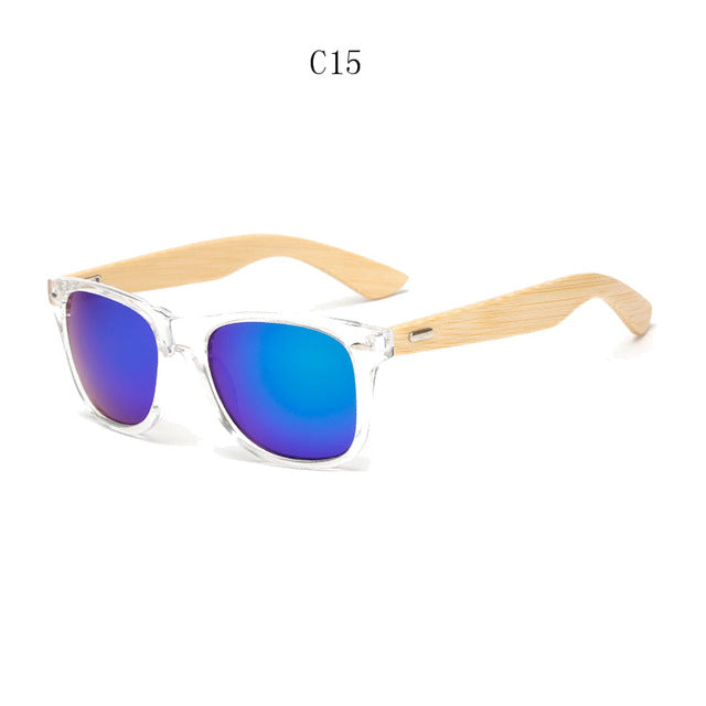 BOYSEEN Retro Wood Sunglasses Men Bamboo Sunglass Women Brand Design Sport Goggles Gold Mirror Sun Glasses Shades lunette oculo