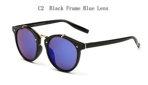 2018 Vintage Round Rivet Sunglasses Women Brand Designer Eyewear UV400 Gradient Female Retro Sun Glasses Elegant Oculos De Sol