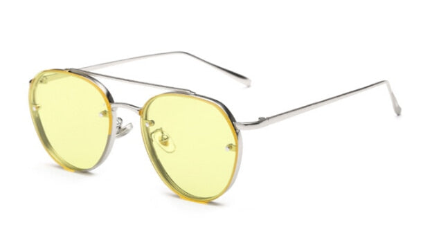 Peekaboo Newest yellow green pink ocean sunglasses women fashion summer style steam punk metal sun glasses men uv400 lentes de