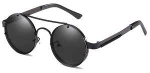 Prouddemon New Retro Round Steampunk Sunglasses Women Luxury Popular Metal Spring Sun Glasses For Men Big Mirror Lens Oculos
