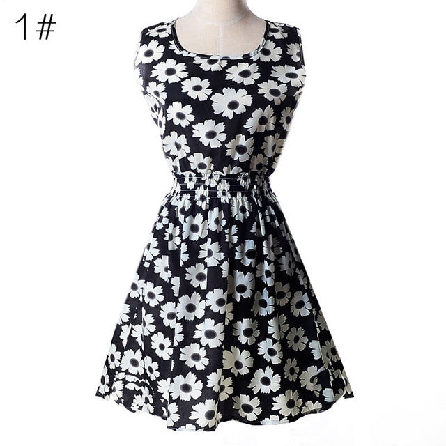 Casual Summer Chiffon Dress Women Clothes 2018 Sexy Floral Short Beach Dresses Korean Elegant Vestido De Festa Verano Robe Femme