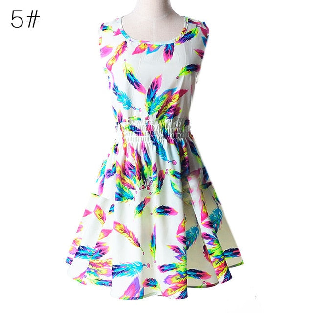 Casual Summer Chiffon Dress Women Clothes 2018 Sexy Floral Short Beach Dresses Korean Elegant Vestido De Festa Verano Robe Femme