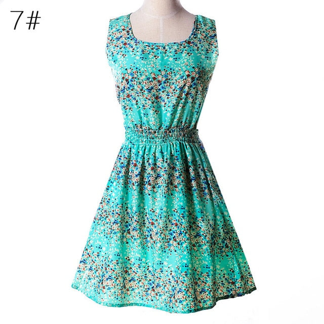 Casual Summer Chiffon Dress Women Clothes 2018 Sexy Floral Short Beach Dresses Korean Elegant Vestido De Festa Verano Robe Femme