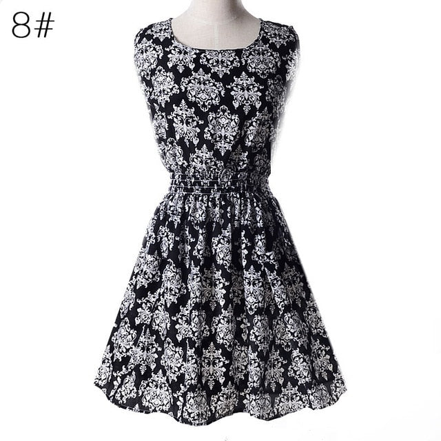 Casual Summer Chiffon Dress Women Clothes 2018 Sexy Floral Short Beach Dresses Korean Elegant Vestido De Festa Verano Robe Femme