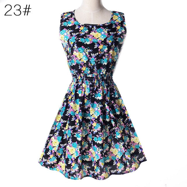 Casual Summer Chiffon Dress Women Clothes 2018 Sexy Floral Short Beach Dresses Korean Elegant Vestido De Festa Verano Robe Femme