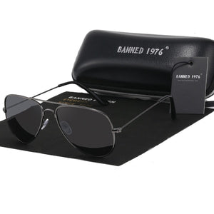 BANNED 1976 classic HD polarized metal frame fashion sunglasses classic design women men feminin brand oculos vintage glasses