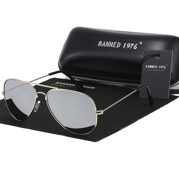 BANNED 1976 classic HD polarized metal frame fashion sunglasses classic design women men feminin brand oculos vintage glasses