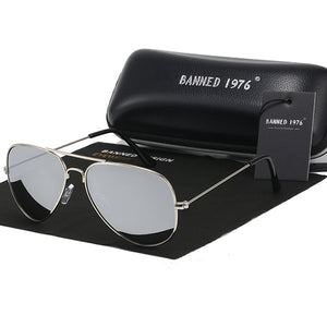 BANNED 1976 classic HD polarized metal frame fashion sunglasses classic design women men feminin brand oculos vintage glasses