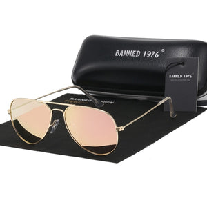 BANNED 1976 classic HD polarized metal frame fashion sunglasses classic design women men feminin brand oculos vintage glasses