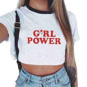 CDJLFH 2018 Summer Harajuku Crop Top T Shirt Clothes Sexy Tops For Women Clubwear Cute Croptop For Girls Top Femme