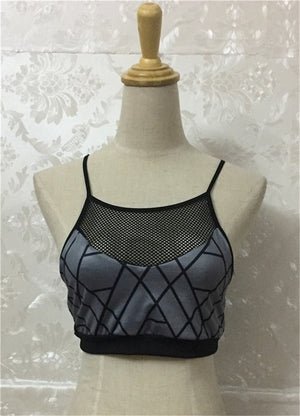 CHRLEISURE Sexy Women Bras Polyester Net Yarn Splicing Perspective Clothes Backless Streetwear Push Up Girl Bra