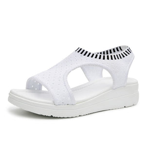 New fashion women sandals summer new platform sandal shoes breathable comfort shopping ladies walking shoes white black