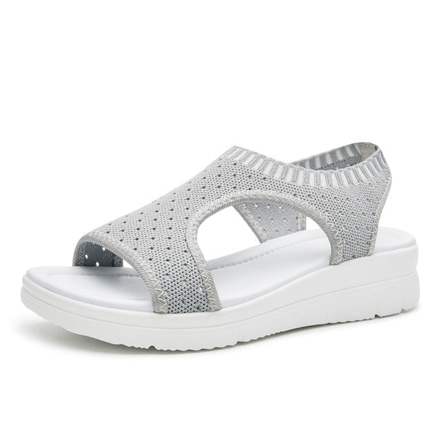 New fashion women sandals summer new platform sandal shoes breathable comfort shopping ladies walking shoes white black