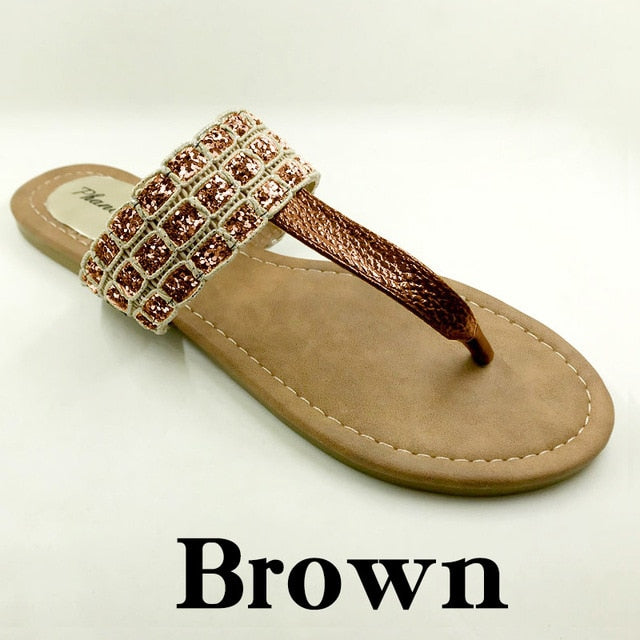 New 2018 Summer Style Shoes Women Sandals Fashion Leopard Flats Top Quality Solid Flip Flops Sexy Slippers Plus Size 6-11